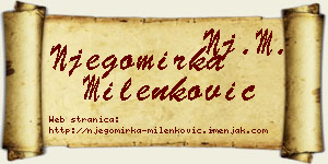 Njegomirka Milenković vizit kartica